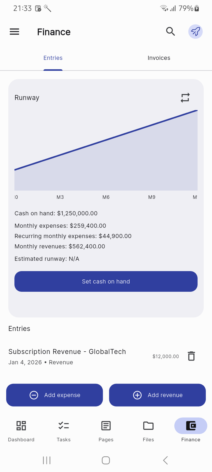 Financial Mastery & Cash Flow Screenshot